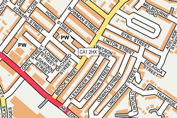 CA1 2HX map - OS OpenMap – Local (Ordnance Survey)