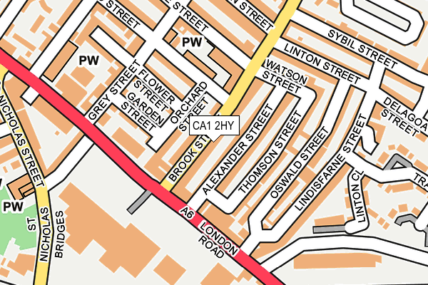 CA1 2HY map - OS OpenMap – Local (Ordnance Survey)