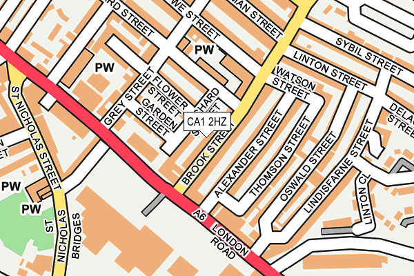 CA1 2HZ map - OS OpenMap – Local (Ordnance Survey)