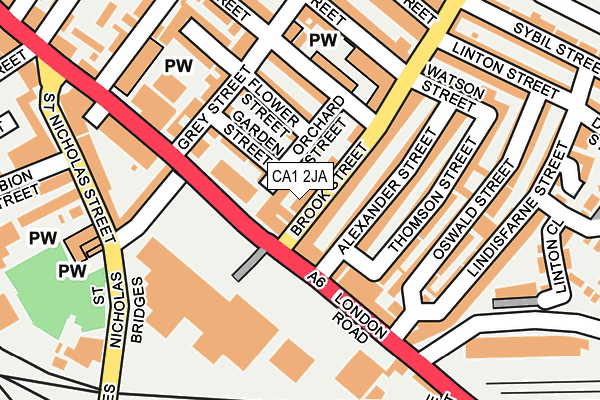 CA1 2JA map - OS OpenMap – Local (Ordnance Survey)