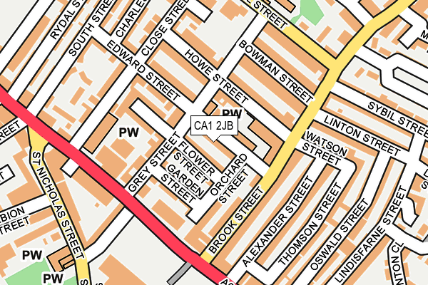 CA1 2JB map - OS OpenMap – Local (Ordnance Survey)