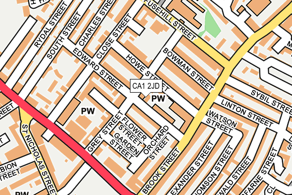 CA1 2JD map - OS OpenMap – Local (Ordnance Survey)