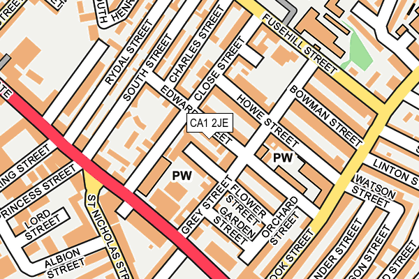 CA1 2JE map - OS OpenMap – Local (Ordnance Survey)