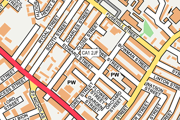 CA1 2JF map - OS OpenMap – Local (Ordnance Survey)