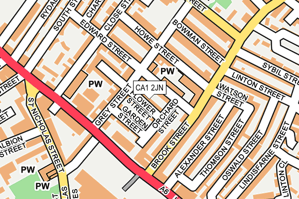 CA1 2JN map - OS OpenMap – Local (Ordnance Survey)