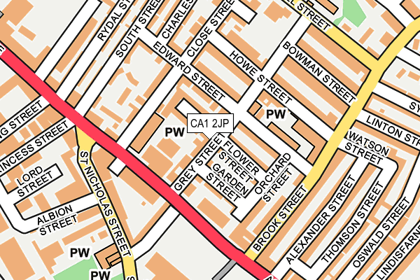 CA1 2JP map - OS OpenMap – Local (Ordnance Survey)