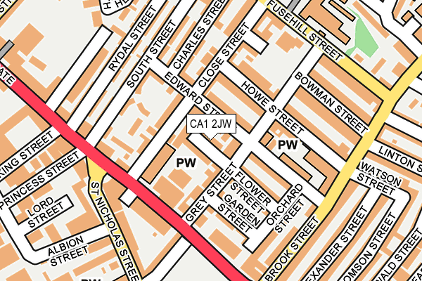 CA1 2JW map - OS OpenMap – Local (Ordnance Survey)