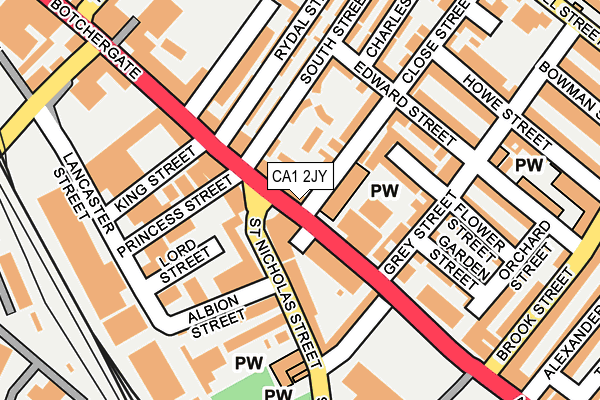 CA1 2JY map - OS OpenMap – Local (Ordnance Survey)