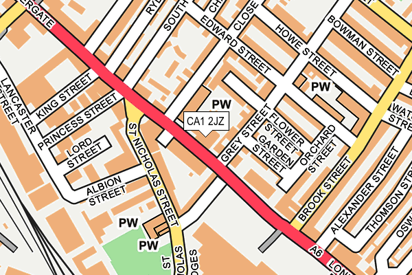 CA1 2JZ map - OS OpenMap – Local (Ordnance Survey)