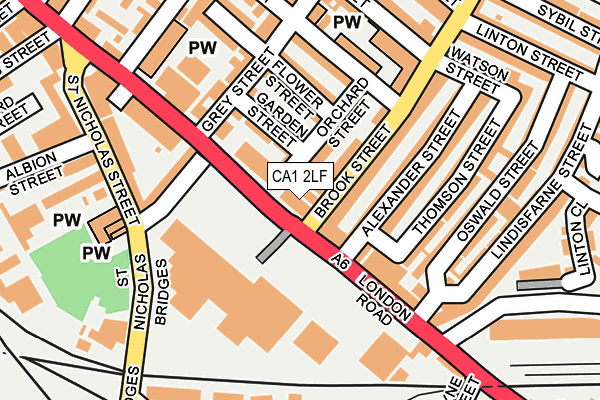 CA1 2LF map - OS OpenMap – Local (Ordnance Survey)