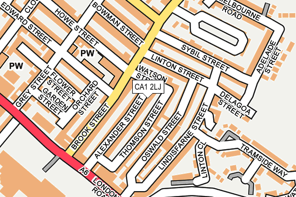 CA1 2LJ map - OS OpenMap – Local (Ordnance Survey)
