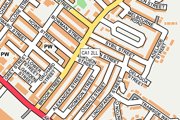 CA1 2LL map - OS OpenMap – Local (Ordnance Survey)