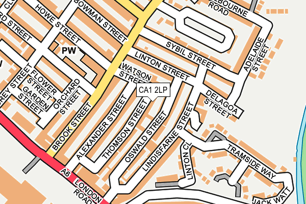 CA1 2LP map - OS OpenMap – Local (Ordnance Survey)