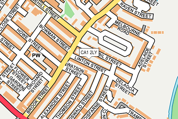 CA1 2LY map - OS OpenMap – Local (Ordnance Survey)