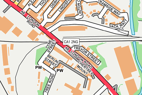 CA1 2NG map - OS OpenMap – Local (Ordnance Survey)