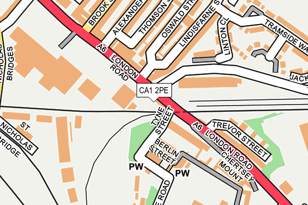 CA1 2PE map - OS OpenMap – Local (Ordnance Survey)