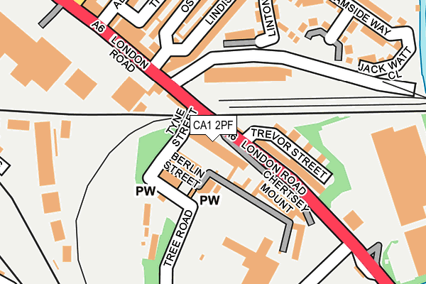 CA1 2PF map - OS OpenMap – Local (Ordnance Survey)