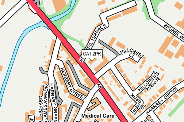 CA1 2PR map - OS OpenMap – Local (Ordnance Survey)