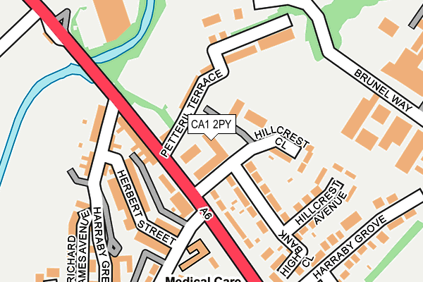 CA1 2PY map - OS OpenMap – Local (Ordnance Survey)