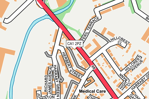 CA1 2PZ map - OS OpenMap – Local (Ordnance Survey)