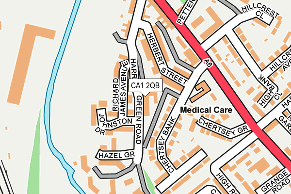 CA1 2QB map - OS OpenMap – Local (Ordnance Survey)