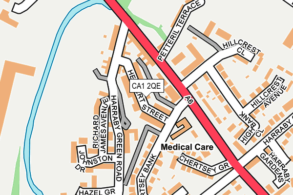 CA1 2QE map - OS OpenMap – Local (Ordnance Survey)