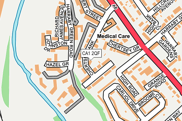 CA1 2QF map - OS OpenMap – Local (Ordnance Survey)