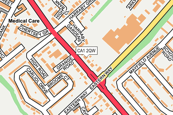 CA1 2QW map - OS OpenMap – Local (Ordnance Survey)