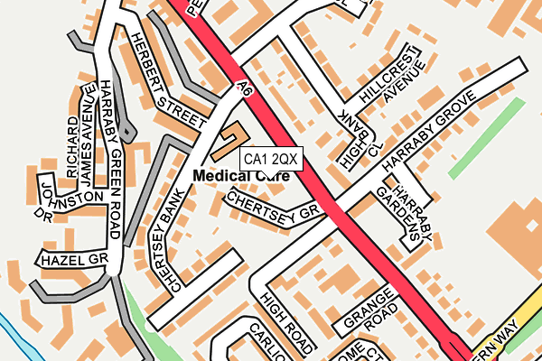 CA1 2QX map - OS OpenMap – Local (Ordnance Survey)