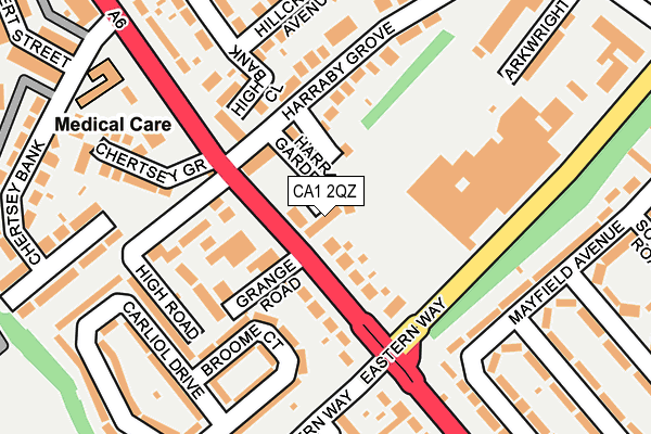 CA1 2QZ map - OS OpenMap – Local (Ordnance Survey)