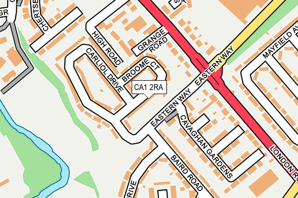 CA1 2RA map - OS OpenMap – Local (Ordnance Survey)