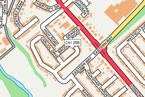 CA1 2RB map - OS OpenMap – Local (Ordnance Survey)