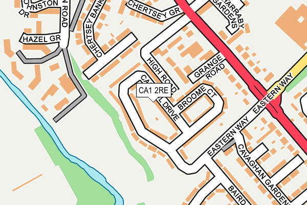 CA1 2RE map - OS OpenMap – Local (Ordnance Survey)