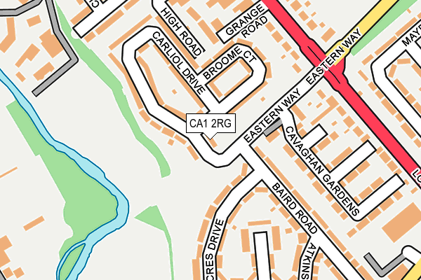 CA1 2RG map - OS OpenMap – Local (Ordnance Survey)