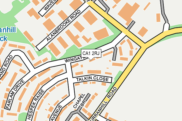 CA1 2RJ map - OS OpenMap – Local (Ordnance Survey)
