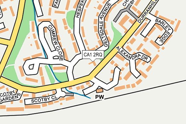 CA1 2RQ map - OS OpenMap – Local (Ordnance Survey)