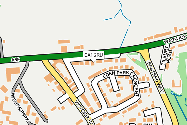 CA1 2RU map - OS OpenMap – Local (Ordnance Survey)