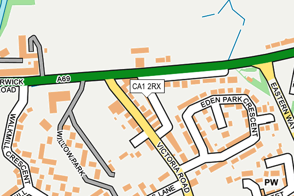 CA1 2RX map - OS OpenMap – Local (Ordnance Survey)