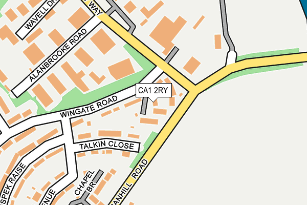 CA1 2RY map - OS OpenMap – Local (Ordnance Survey)