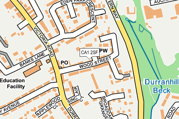 CA1 2SF map - OS OpenMap – Local (Ordnance Survey)