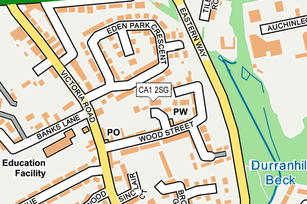 CA1 2SG map - OS OpenMap – Local (Ordnance Survey)