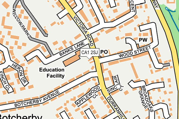 CA1 2SJ map - OS OpenMap – Local (Ordnance Survey)