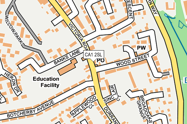 CA1 2SL map - OS OpenMap – Local (Ordnance Survey)