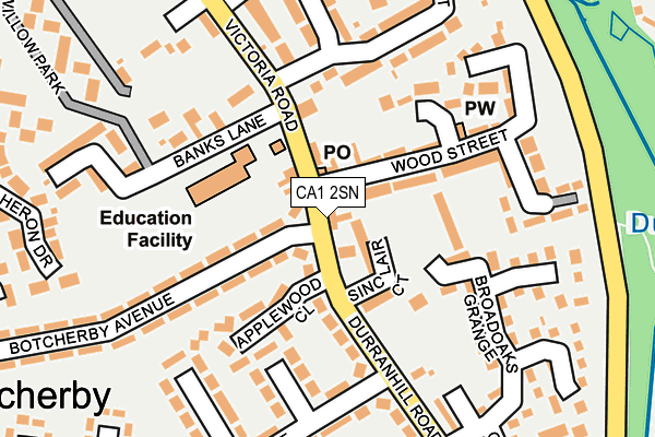 CA1 2SN map - OS OpenMap – Local (Ordnance Survey)