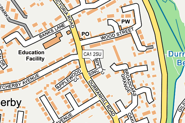 CA1 2SU map - OS OpenMap – Local (Ordnance Survey)