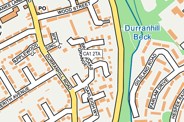 CA1 2TA map - OS OpenMap – Local (Ordnance Survey)