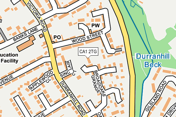 CA1 2TG map - OS OpenMap – Local (Ordnance Survey)