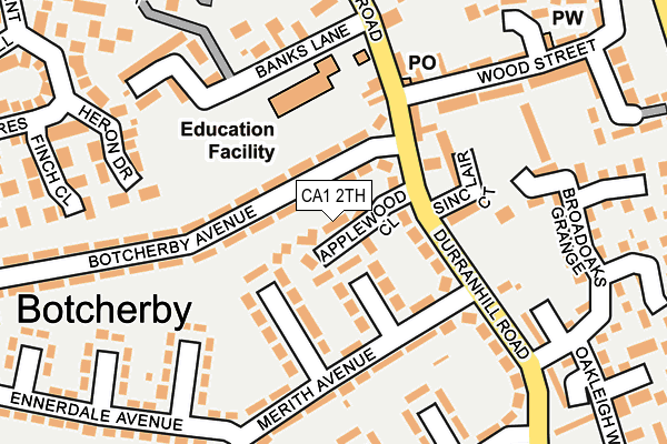 CA1 2TH map - OS OpenMap – Local (Ordnance Survey)