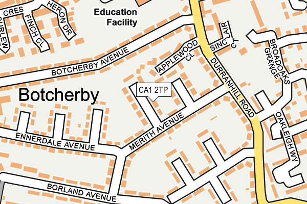 CA1 2TP map - OS OpenMap – Local (Ordnance Survey)