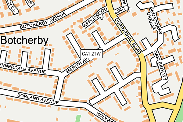 CA1 2TW map - OS OpenMap – Local (Ordnance Survey)